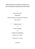 Method development for the digestion and analysis of four common sedimentary lithologies using ICP-OES and ICP-MS