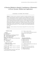 A practical method to identify contributions of harmonics in power systems : Method and application