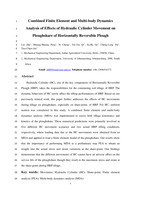 Combined finite element and multi-body dynamics analysis of effects of hydraulic cylinder movement on ploughshare of horizontally reversible plough