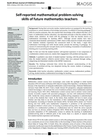 Self-reported mathematical problem-solving skills of future mathematics teachers