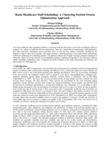 Home healthcare staff scheduling: a clustering particle swarm optimization approach