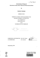 Determination of fungi and mycotoxins in South African wheat and wheat-based products