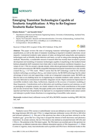Emerging transistor technologies capable of terahertz amplification : a way to re-engineer terahertz radar sensors