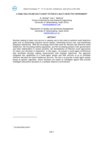 A home healthcare multi-agent system in a multi-objective environment