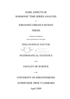 Some aspects of harmonic time series analysis