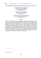 Distributed manufacturing systems and the internet of things : a case study