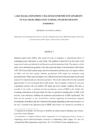 Lake Basaka expansion : challenges for the sustainability of Matahara irrigation scheme, Awash River Basin (Ethiopia)†