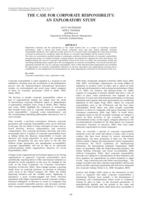 The case for corporate responsibility: and exploratory study.