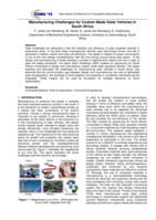 Manufacturing challenges for custom made solar vehicles in South Africa