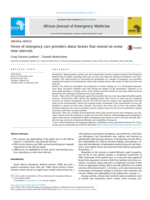 Views of emergency care providers about factors that extend on-scene time intervals