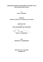 Variables influencing the management of diversity in the South African public sector