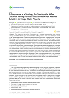 E-Commerce as a strategy for sustainable value creation among selected traditional open market retailers in Enugu State, Nigeria