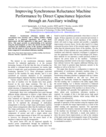 Improving synchronous reluctance machine performance by direct capacitance injection through an auxiliary winding