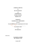 Anorexia nervosa in black females: an interpretive interactionist perspective