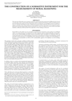 The construction of a normative instrument for the measurement of moral reasoning