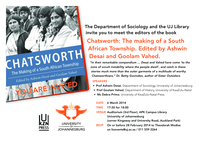 Book discussion: Chatsworth : the making of a South African township by Ashwin Desai and Goolam Vahed