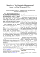 Modeling of the mechanical responses of nanocrystalline metals and alloys