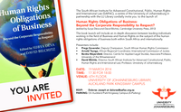 Book launch: Human rights obligations of business - beyond the corporate responsibility to respect? by David Bilchitz and Surya Deva