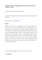 Plugging mechanisms and plugging reduction techniques in heap leaching operations: a review.