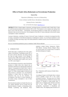 Effect of South Africa Reductants on Ferrochrome Production