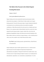 The myth of the peasant in the global organic farming movement