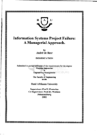 Information systems project failure : a managerial approach