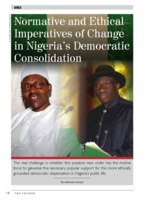 Normative and ethical imperatives of change in Nigeria’s democratic consolidation