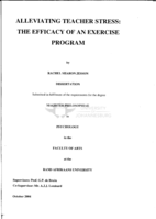 Alleviating teacher stress : the efficacy of an exercise program