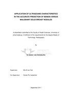 Application of ultrasound characteristics in the accurate prediction of benign versus malignant solid breast nodules