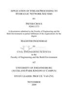 Application of stream processing to hydraulic network solvers