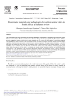 Biomimetic materials and technologies for carbon neutral cities in South Africa: a literature review