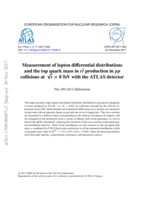 Measurement of lepton differential distributions and the topquark mass in tt¯ production in  pp collisions at √s = 8 TeV with the ATLAS detector