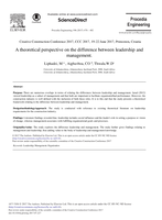 A theoretical perspective on the difference between leadership and management