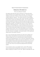 Making sense of revolution lost