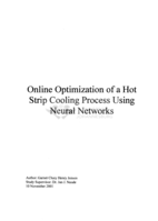 Online optimization of a hot strip cooling process using neural networks