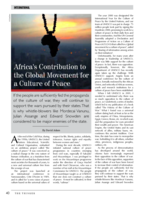 Africa's contribution to the global movement for a culture of peace