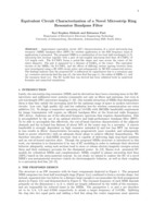 Equivalent circuit characterization of a novel microstrip ring resonator bandpass filter