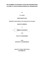 The alignment of espoused values and organisational culture at a South African parastatal organisation
