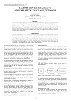 Factors driving change to remuneration policy and outcomes.