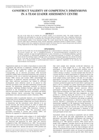 Construct validity of competency dimensions in a team leaders assessment centre.