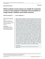 Which academic search systems are suitable for systematic reviews or meta-analyses? Evaluating retrieval qualities of Google Scholar, PubMed, and 26 other resources