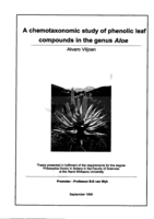A chemotaxonomic study of phenolic leaf compounds in the genus Aloe