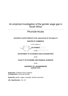 An empirical investigation of the gender wage gap in South Africa