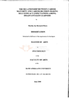 The relationship between career maturity and career decision-making self-efficacy expectations among disadvantaged learners