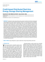 Credit-based distributed real-time energy storage sharing management