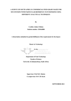 A survey of South African commercial feed grade maize for mycotoxins with particular reference to fumonisins using different analytical techniques