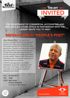 Public Talk: Mzwakhe Mbuli  talking about his  life and times as a Poet