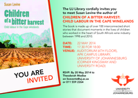 Book discussion: children of a bitter Harvest: child labour in the Cape Winelands by Suzan Levine