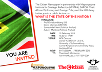 Public lecture: What is the state of the Nation?