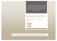 Strategic Plan 2025 : Tracking progress towards achieving objectives